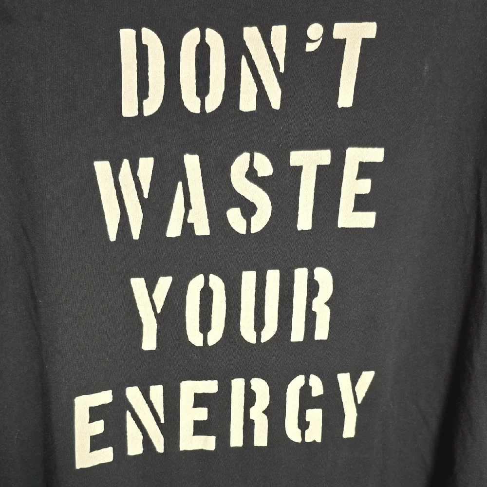 177 Torrid 3 3X Graphic Black Tee with - Don't Waste Your Energy - Picture 4 of 5